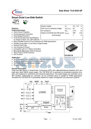 TLE6230GP_09 datasheet - Smart Octal Low-Side Switch