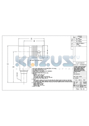 SD756-16-9 datasheet - PLUG, ANGLE, BNC