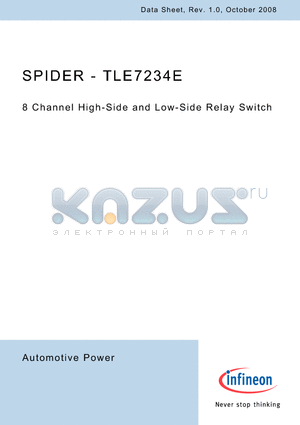 TLE7234E datasheet - 8 Channel High-Side and Low-Side Relay Switch