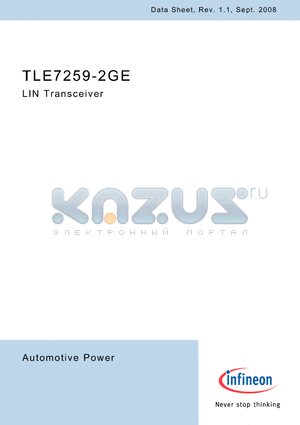 TLE7259-2GE datasheet - LIN Transceiver