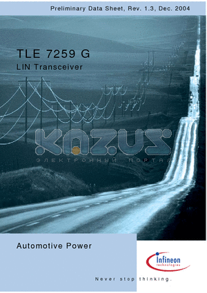 TLE7259G datasheet - LIN Transceiver