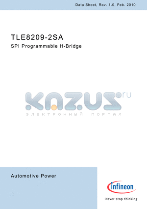 TLE8209-2SA datasheet - SPI Programmable H-Bridge