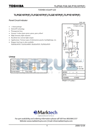 TLFGE19TP datasheet - Panel Circuit Indicator