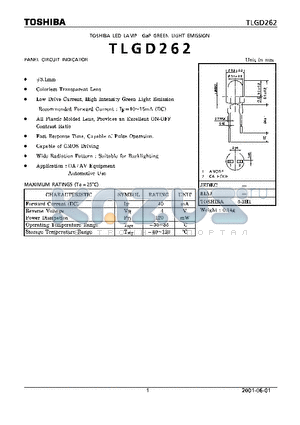 TLGD262 datasheet - PANEL CIRCUIT INDICATOR