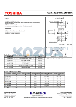 TLOE1008A datasheet - Toshiba TLxE1008A SMT LEDs