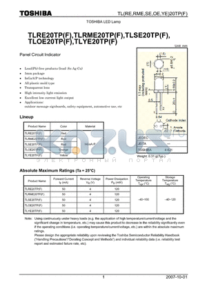 TLOE20TP datasheet - Panel Circuit Indicator