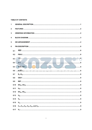 SSD1854 datasheet - LCD Segment / Common Driver with Controller CMOS