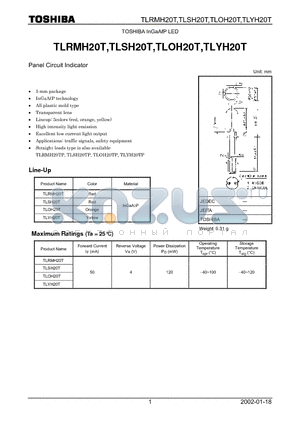 TLOH20T datasheet - TOSHIBA InGaAP LED