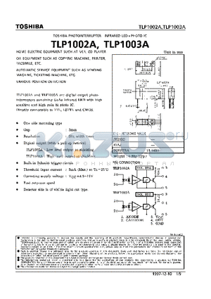 TLP1002A datasheet - INFRARED LED  PHOTO IC