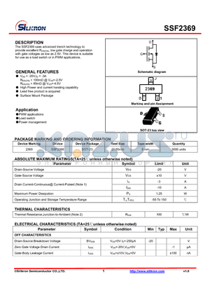 SSF2369 datasheet - PWM applications