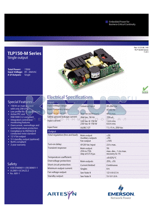 TLP150N-99S12J datasheet - 150 W on main channel with only 200 LFM