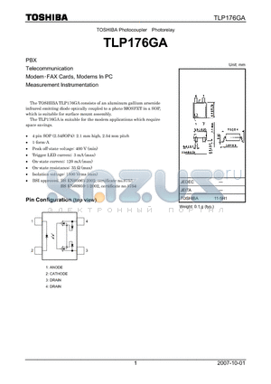 TLP176GA_07 datasheet - Photocoupler Photorelay