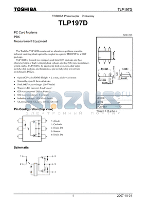 TLP197D datasheet - Measurement Equipment