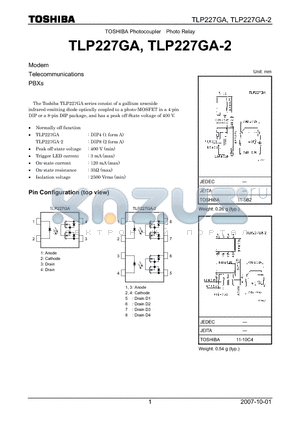 TLP227GA-2 datasheet - Photo Relay