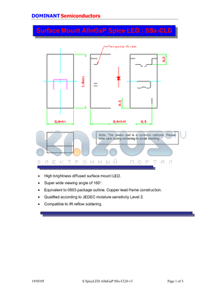 SSG-CLD-N2 datasheet - Surface Mount AlInGaP Spice LED