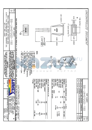 SSI-LXH072GD-150 datasheet - 2.3mm x 7mm RECTANGULAR PANEL INDICATOR LED