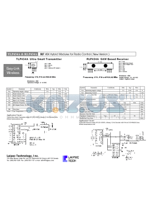 TLP434A datasheet - RF ASK Hybrid Modules for Radio Control