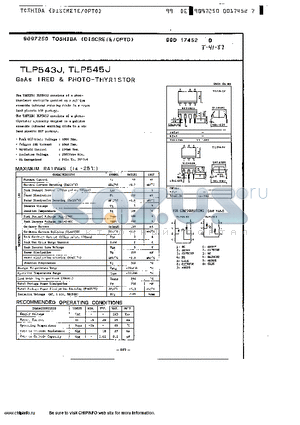 TLP545 datasheet - gaas ired & photo-thyristor