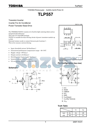 TLP557_07 datasheet - Inverter For Air Conditioner