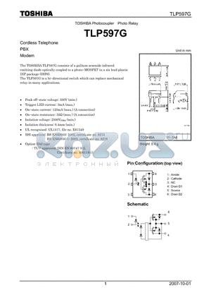 TLP597G_07 datasheet - Cordless Telephone