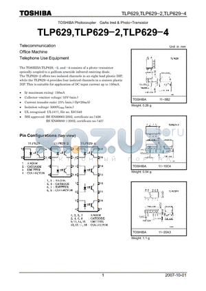 TLP629_07 datasheet - Telephone Use Equipment