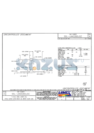 SSL-LXA228SUGC datasheet - T-2.5mm AXIAL LEADED LED