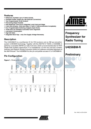 U4256BM-RFS datasheet - Frequency Synthesizer for Radio Tuning