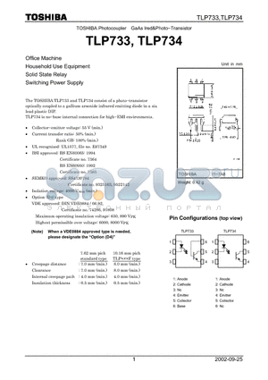 TLP733_07 datasheet - Switching Power Supply