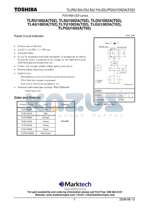 TLPGU1002A datasheet - TOSHIBA LED Lamps