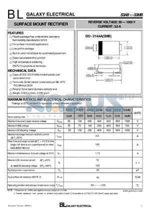 SDB datasheet - SURFACE MOUNT RECTIFIER