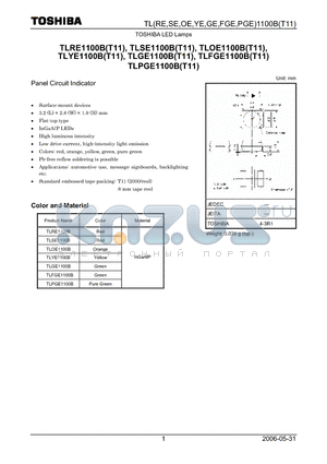 TLRE1100B datasheet - Panel Circuit Indicator