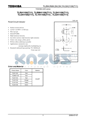 TLRH1106 datasheet - Panel Circuit Indicator