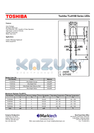 TLRH160 datasheet - Toshiba TLxH160 Series LEDs