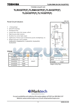 TLRH30TP datasheet - Panel Circuit Indicators