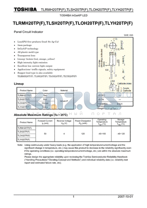 TLRMH20TPF datasheet - Panel Circuit Indicator