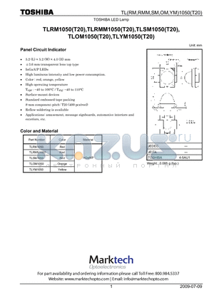 TLRMM1050 datasheet - TOSHIBA LED Lamp