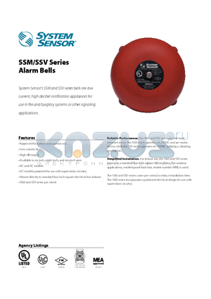 SSM24-6 datasheet - Alarm Bells