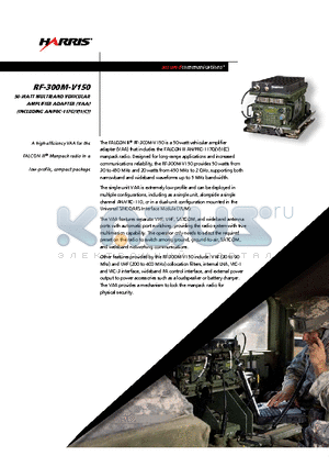 RF-300M-V150 datasheet - 50-watt multiband vehicular amplifier adapter