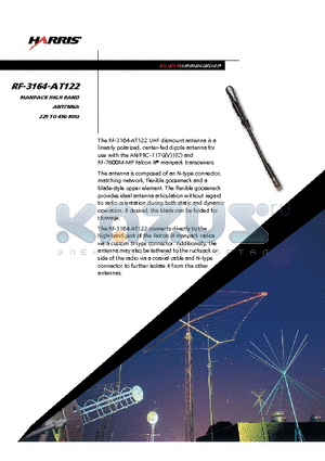 RF-3164-AT122 datasheet - Manpack high band Antenna 225 to 450 MHz
