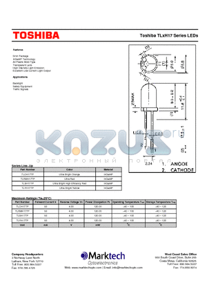 TLSH17TP datasheet - Toshiba TLxH17 Series LEDs