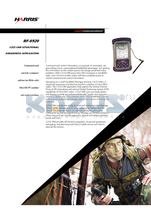 RF-6920 datasheet - C2CE-CNR SITUATIONAL AWARENESS APPLICATION