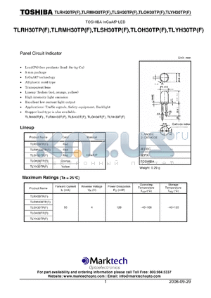 TLSH30TP datasheet - TOSHIBA InGaAP LED