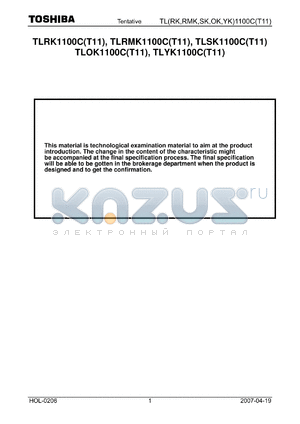 TLSK1100C datasheet - TOSHIBA LED Lamps