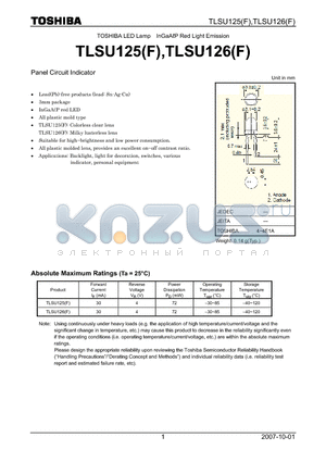 TLSU125F datasheet - Panel Circuit Indicator