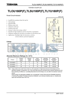 TLSU180P datasheet - Panel Circuit Indicator