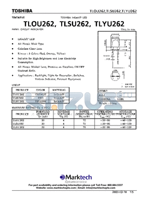 TLSU262 datasheet - PANEL CIRCUIT INDICATOR