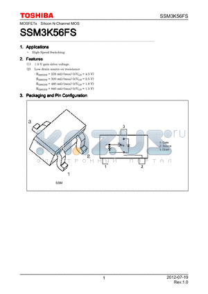 SSM3K56FS datasheet - High-Speed Switching