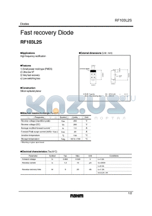 RF103L2S datasheet - Fast recovery Diode