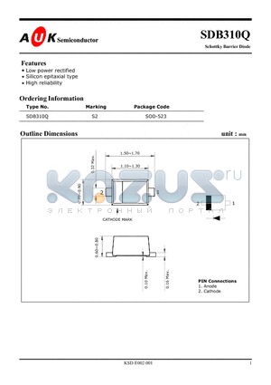 SDB310Q datasheet - Schottky Barrier Diode