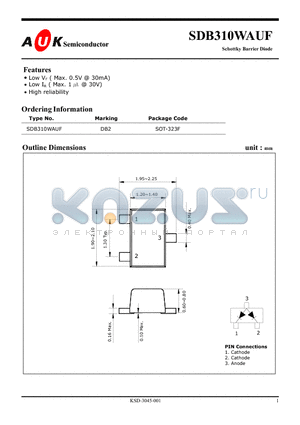 SDB310WAUF datasheet - Schottky Barrier Diode